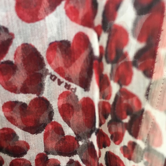 Vintage Prada ss2000 Heart Silk Wrap Skirt 42 RARE - Picture 4 of 8